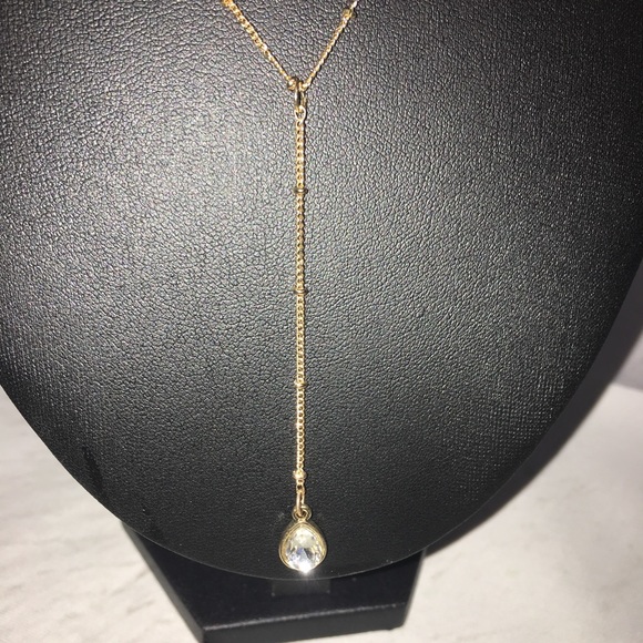 Frasier Sterling Crystal Drop Necklace - Picture 6 of 7